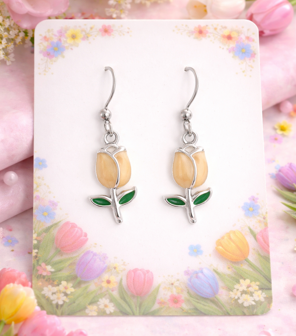 Orecchini TULIPANI smaltati - Perfetti per la primavera