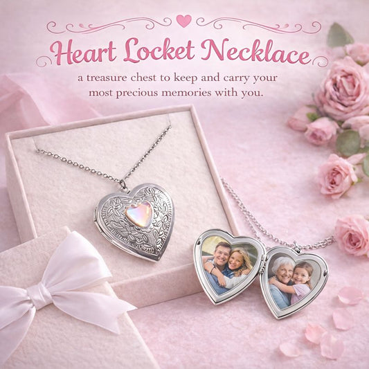 Collana con Medaglione portafoto a Cuore – Gioiello Personalizzato in Acciaio per Custodire i Tuoi Ricordi