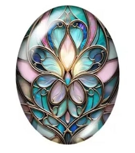 ✨ Collana Medaglione Ovale con Fiore Art Nouveau e Cuore Verde ✨