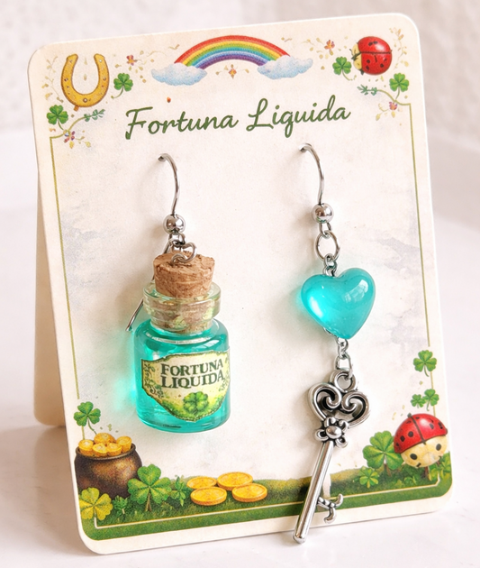 Orecchini Fortuna Liquida – Indossa la Fortuna con le mie Pozioni Artigianali