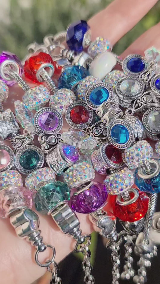 Bracciale con catena a serpente con charm fiocco di neve