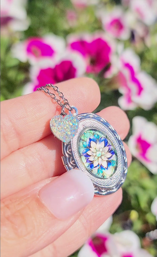 Collana portafoto fiore